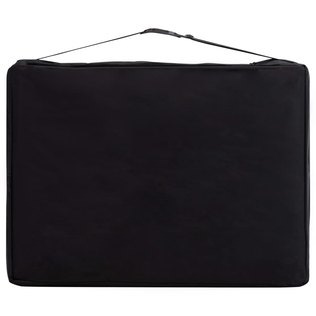 Foldbart massagebord 2 zoner træ sort og orange - number 8.
