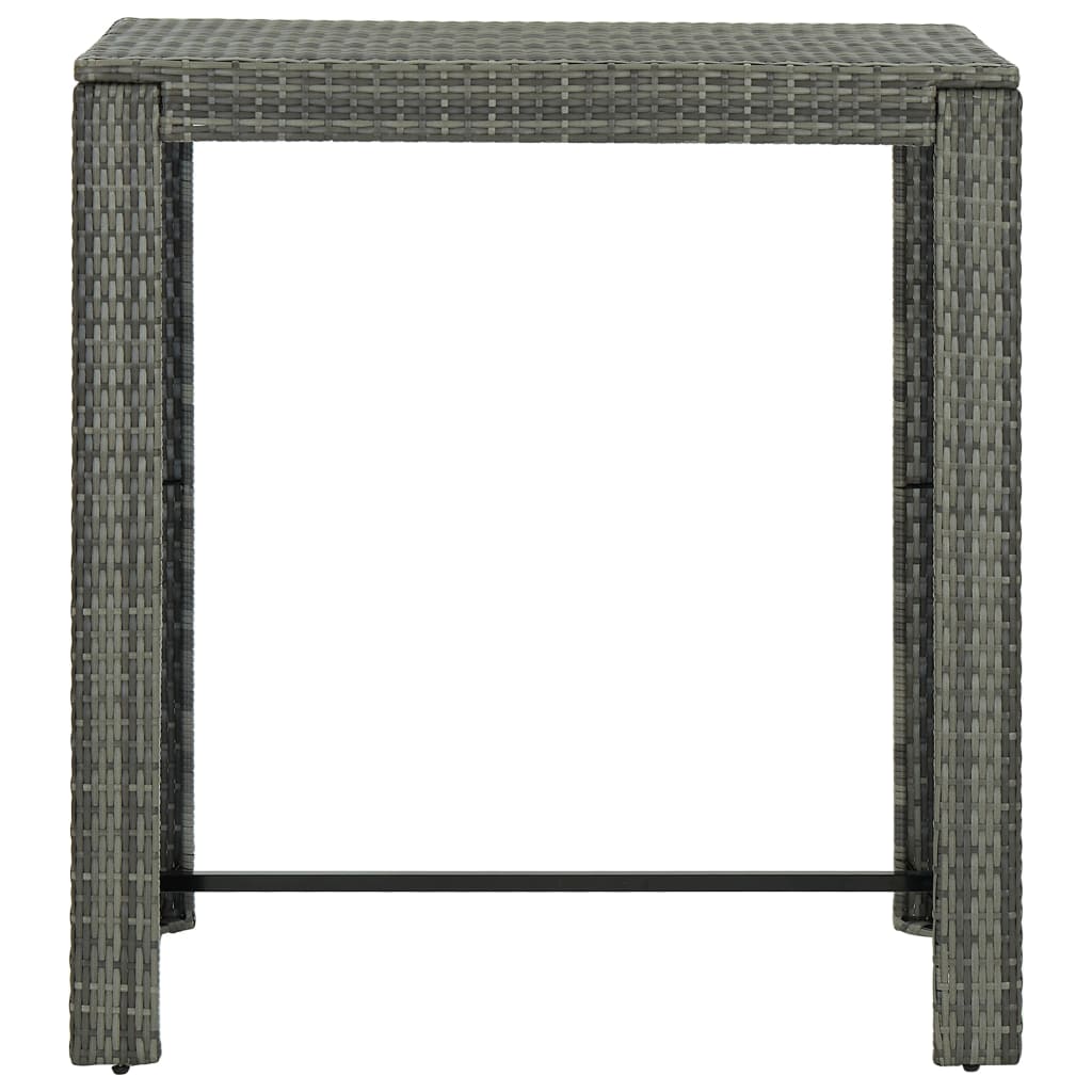Barbord til haven 100x60,5x110,5 cm polyrattan - grå, 100 x 60.5 x 110.5 cm, 1 - number 2.