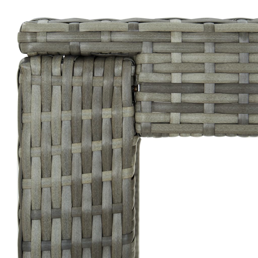 Barbord til haven 100x60,5x110,5 cm polyrattan - grå, 100 x 60.5 x 110.5 cm, 1 - number 4.