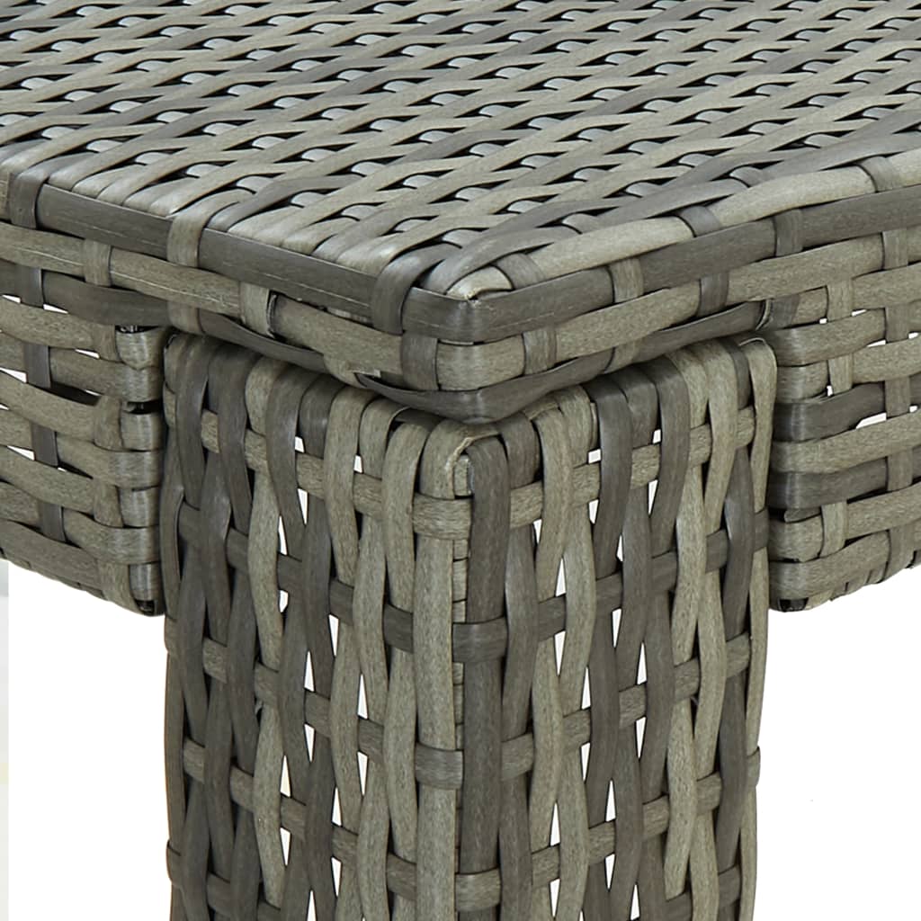 Barbord til haven 100x60,5x110,5 cm polyrattan - grå, 100 x 60.5 x 110.5 cm, 1 - number 5.