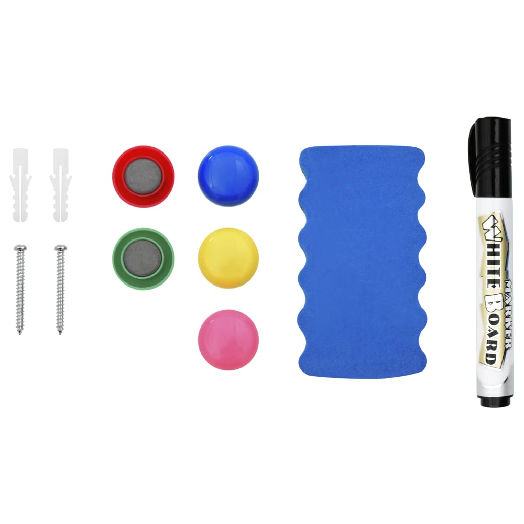 Pizarra magnética de acero color blanco - 60 x 40 cm - number 5.