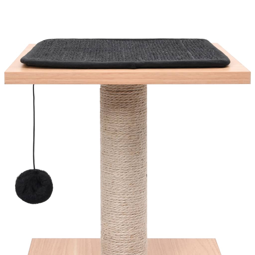Arbre à chat avec tapis à griffer en sisal 62 cm - noir - number 4.