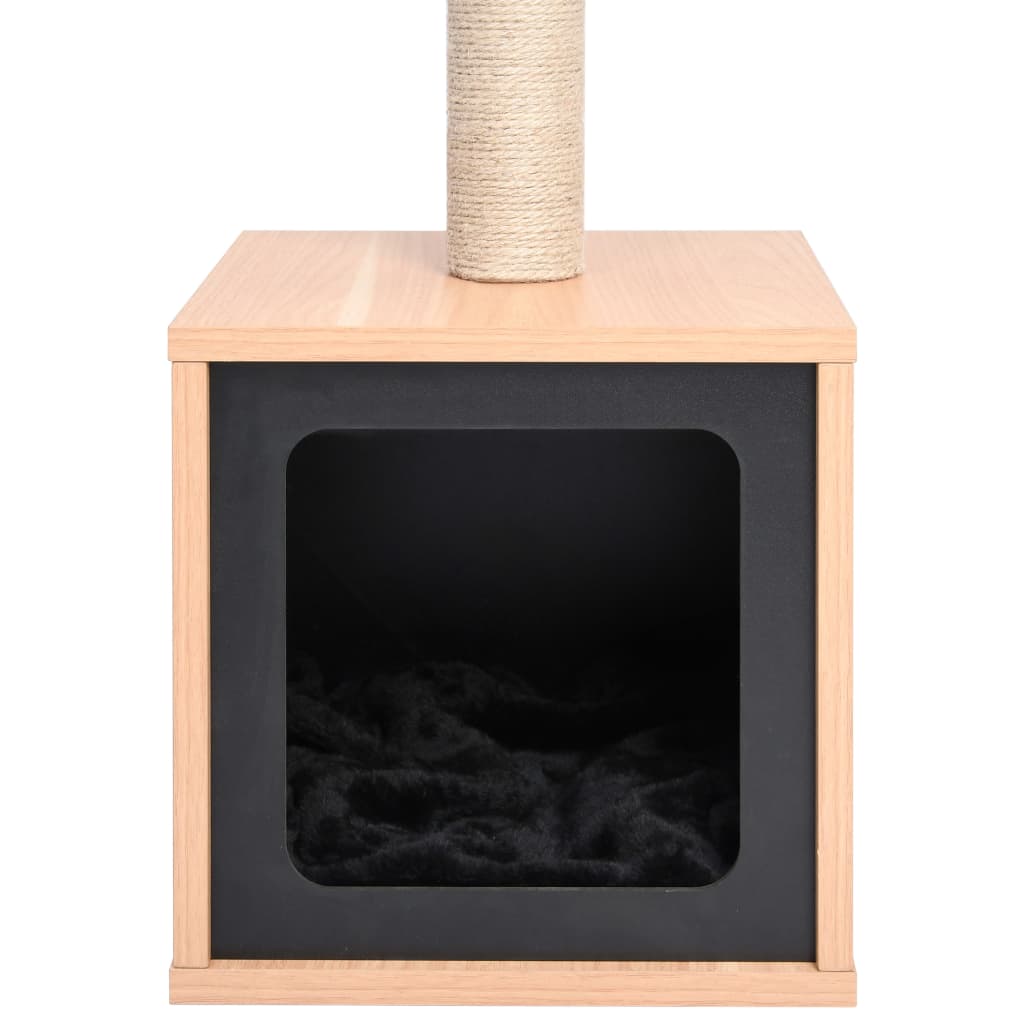 Arbre à chat avec tapis à griffer en sisal 62 cm - noir - number 5.