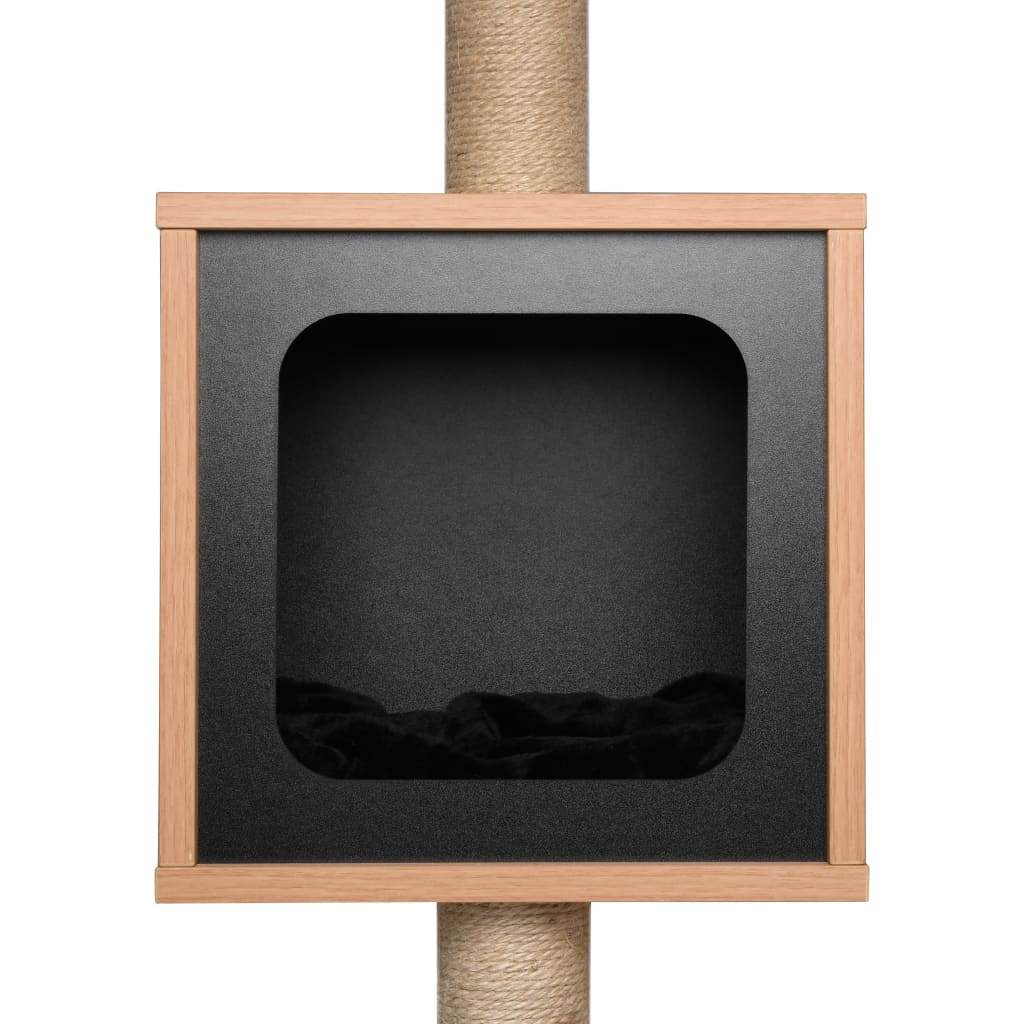 Arbre à chat avec tapis à gratter en sisal 123 cm - noir - number 5.