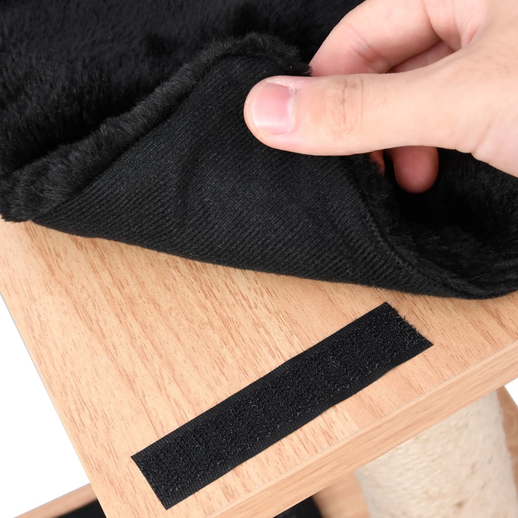 Arbre à chat avec tapis à gratter en sisal 123 cm - noir - number 7.