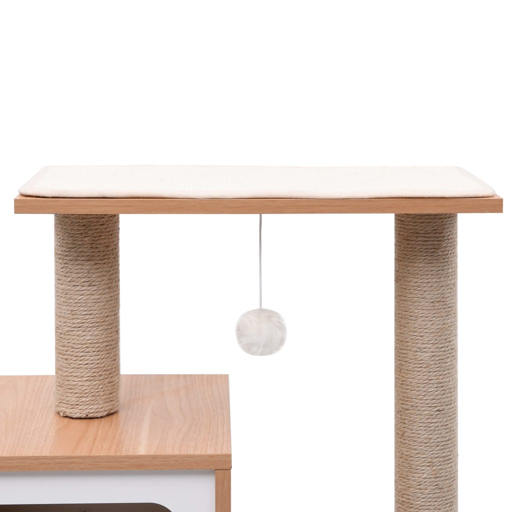 Scratch tree avec scratch mat sisal 82 cm - blanc - number 4.