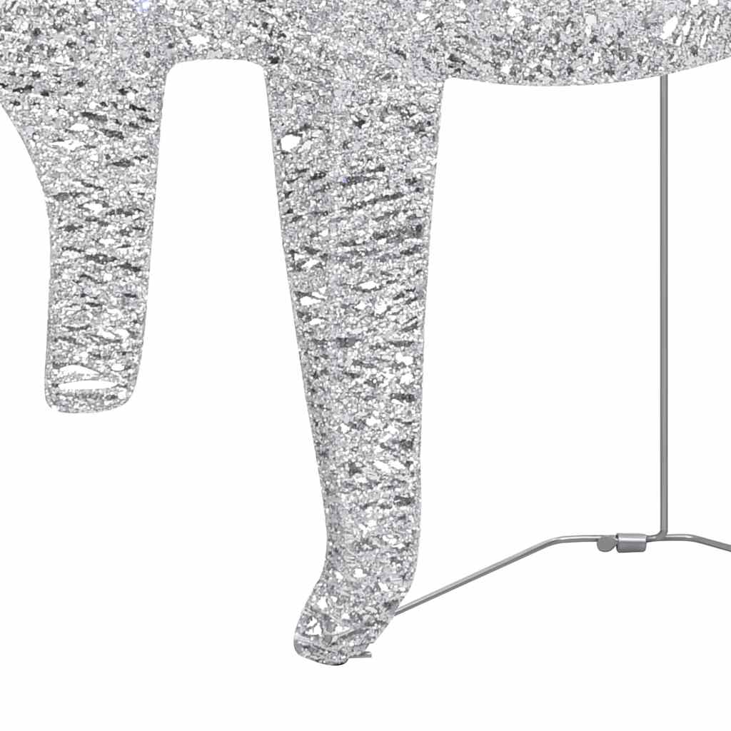 Rensdyr og kane 60 led'er udendørs brug sølvfarvet - number 5.