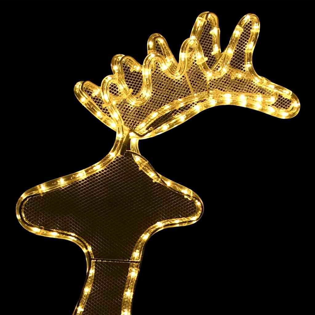 Rensdyrdekoration med trådnet 306 led'er 60x24x89 cm - number 5.