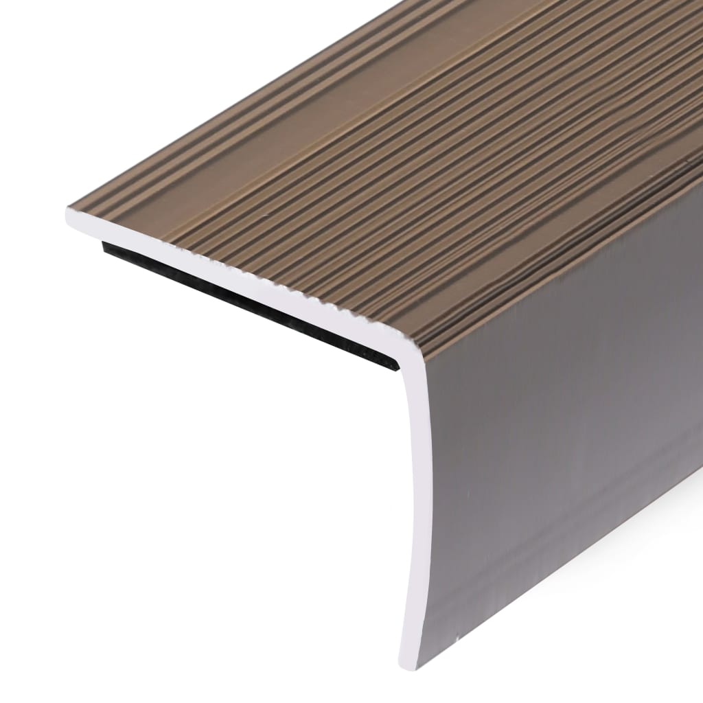 Trappelister 5 stk. l-facon 67 cm aluminium - brun, 67 cm (5 pcs), double-sided adhesive tape - number 5.