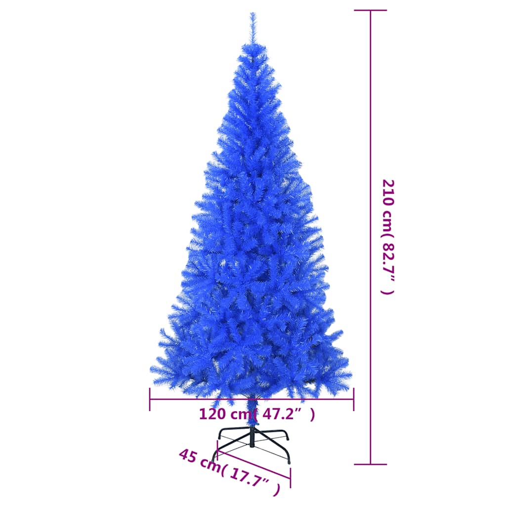 Artificial christmas tree with christmas tree base 210 cm pvc - number 7.