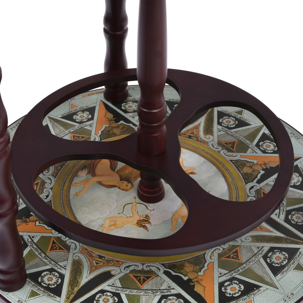 Globus stalak za vino eukaliptusovo drvo plavo - plavo i smeđe, 1 - number 7.