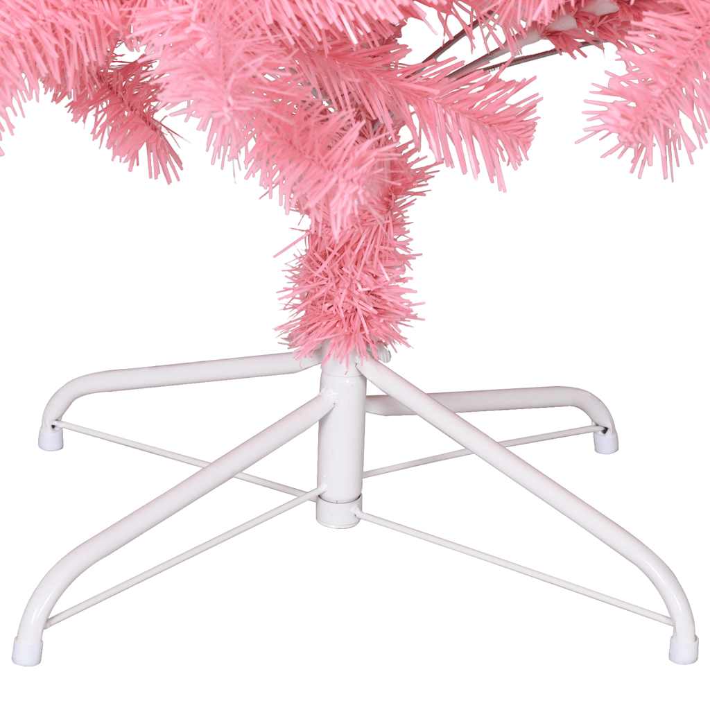 Artificial christmas tree with christmas tree base 210 cm pvc - pink, 210 x 110 cm, 1 - number 6.
