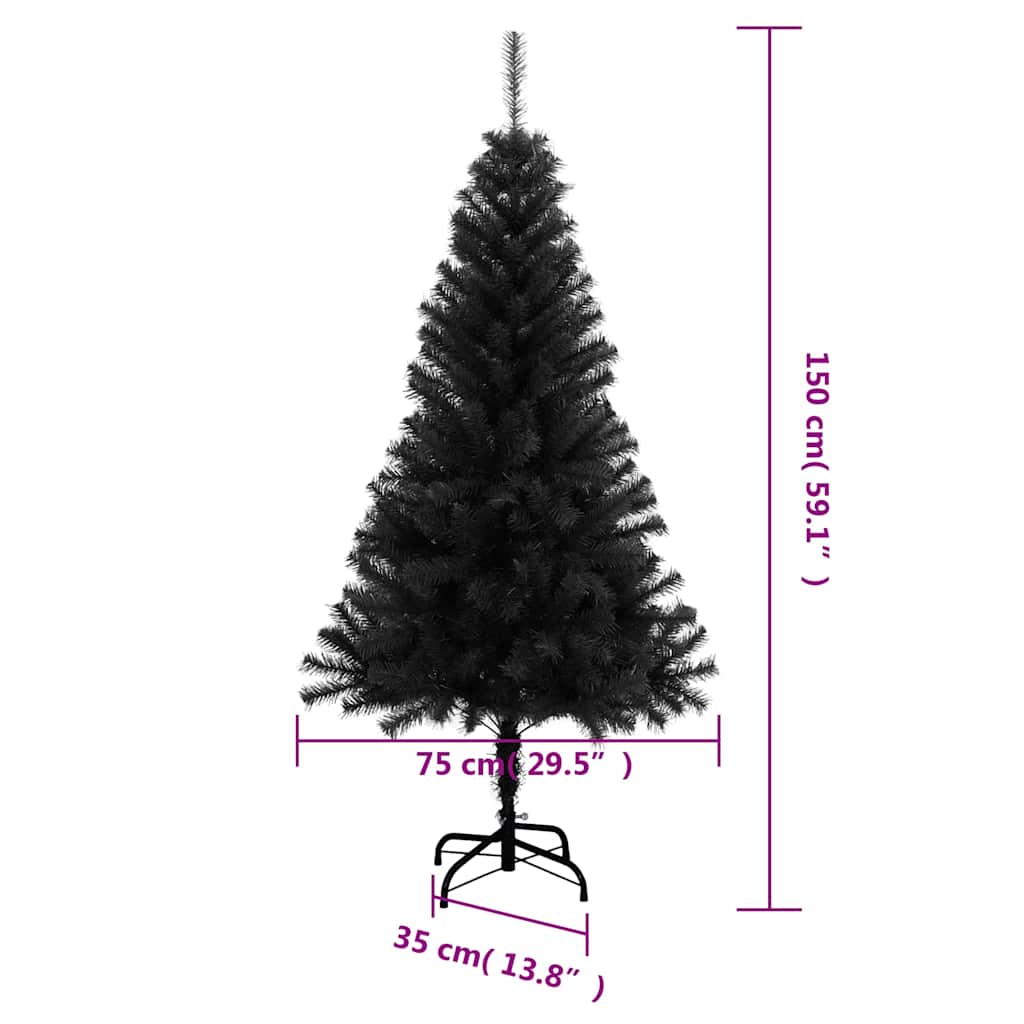 Artificial christmas tree with christmas tree base 150 cm pvc - number 7.