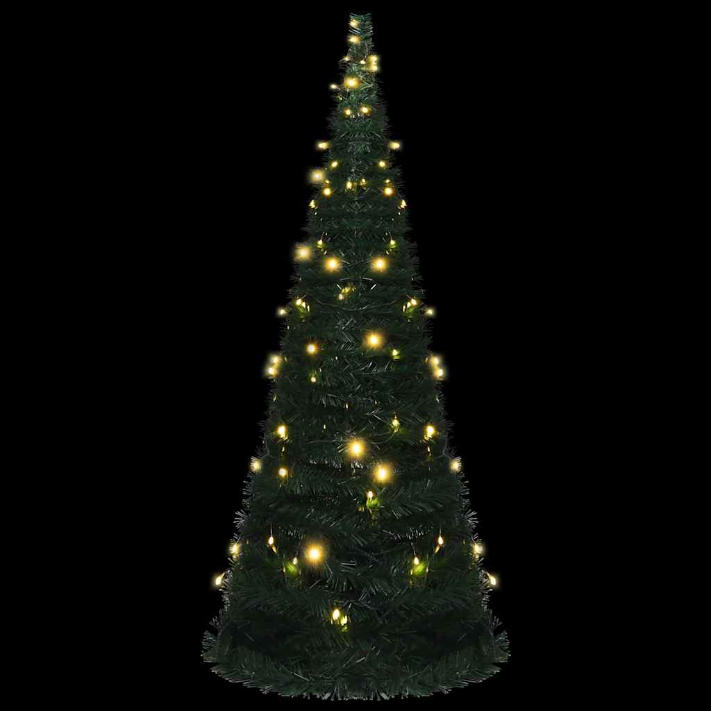 Artificial pop-up christmas tree with lights 210 cm green - number 4.