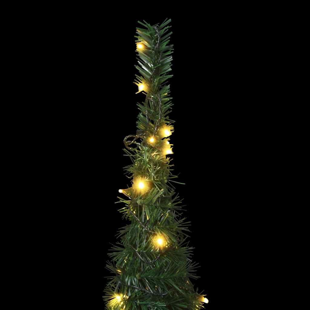 Artificial pop-up christmas tree with lights 210 cm green - number 6.