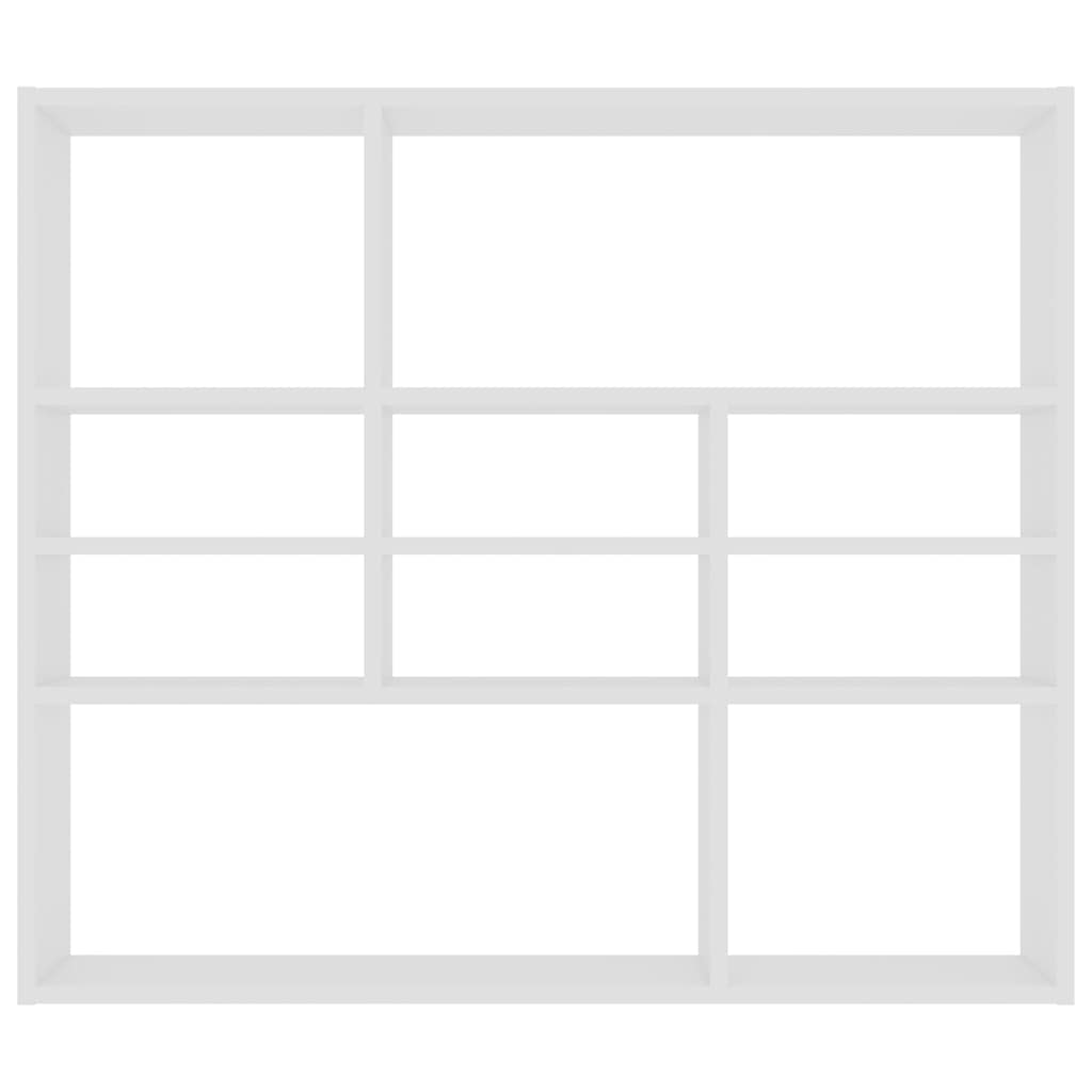 Półka ścienna 90x16x78 cm drewno klejone - biała, 1 - number 5.