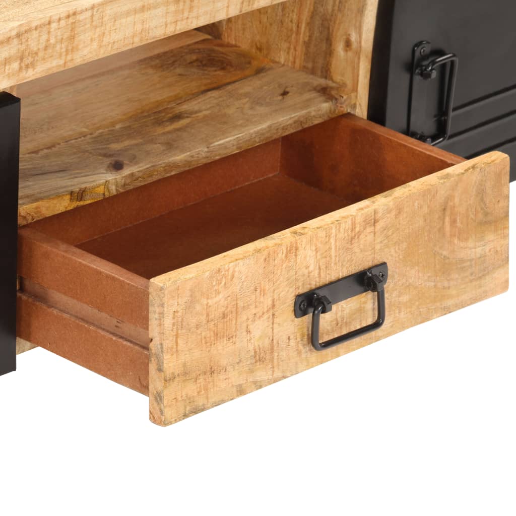 Szafka rtv 140x30x40 cm surowe drewno mango - number 6.