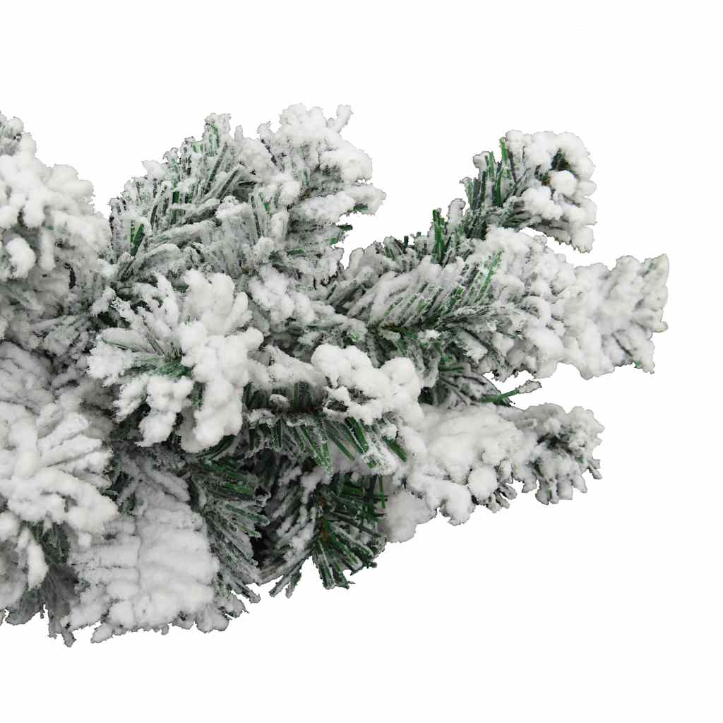 Christmas garland with powder snow 20 m pvc green - number 4.