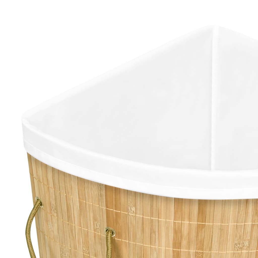 Corner laundry basket 60 l bamboo - light brown, 1 - number 5.
