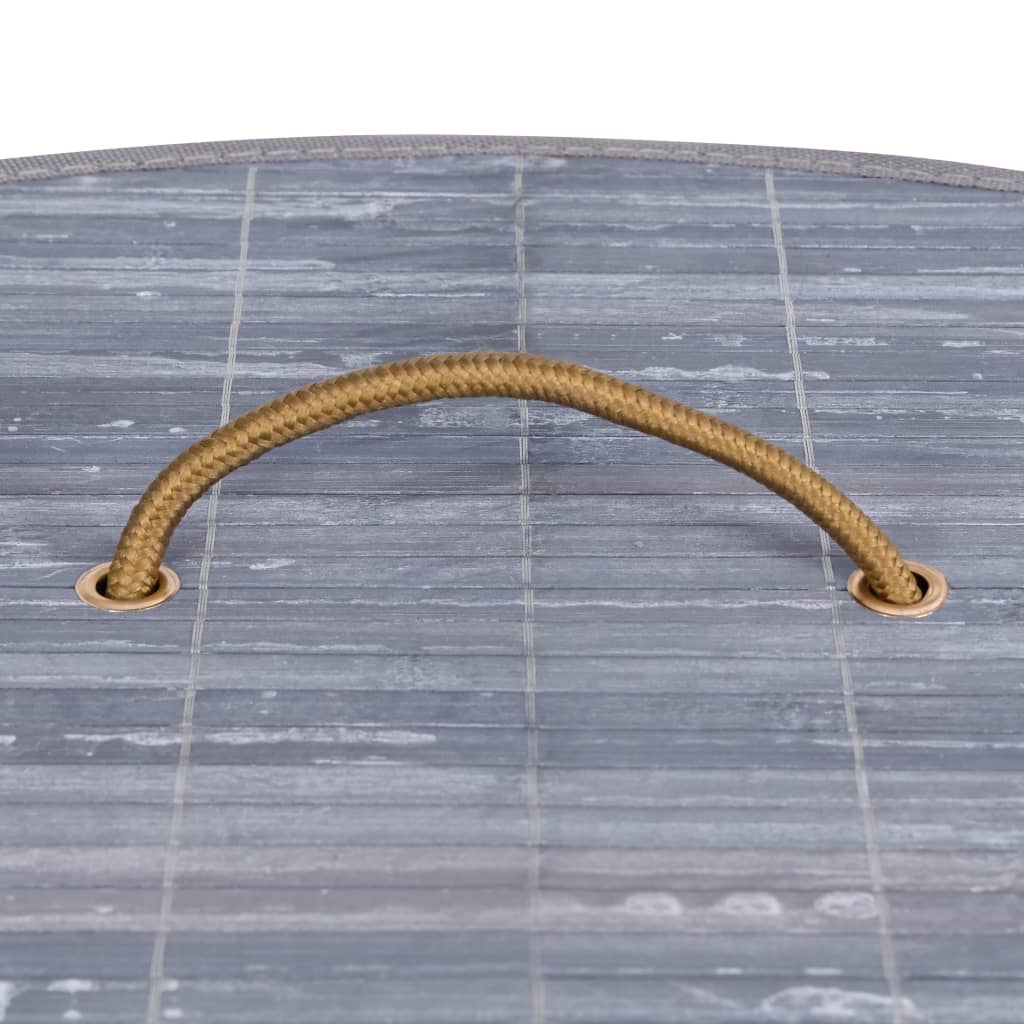 Laundry basket for corner 60 l bamboo - grey, 1 - number 7.