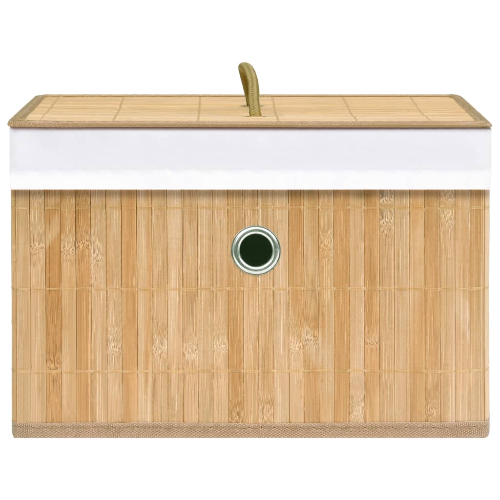 Storage boxes pcs. bamboo - light wood, 4, 1 - number 6.