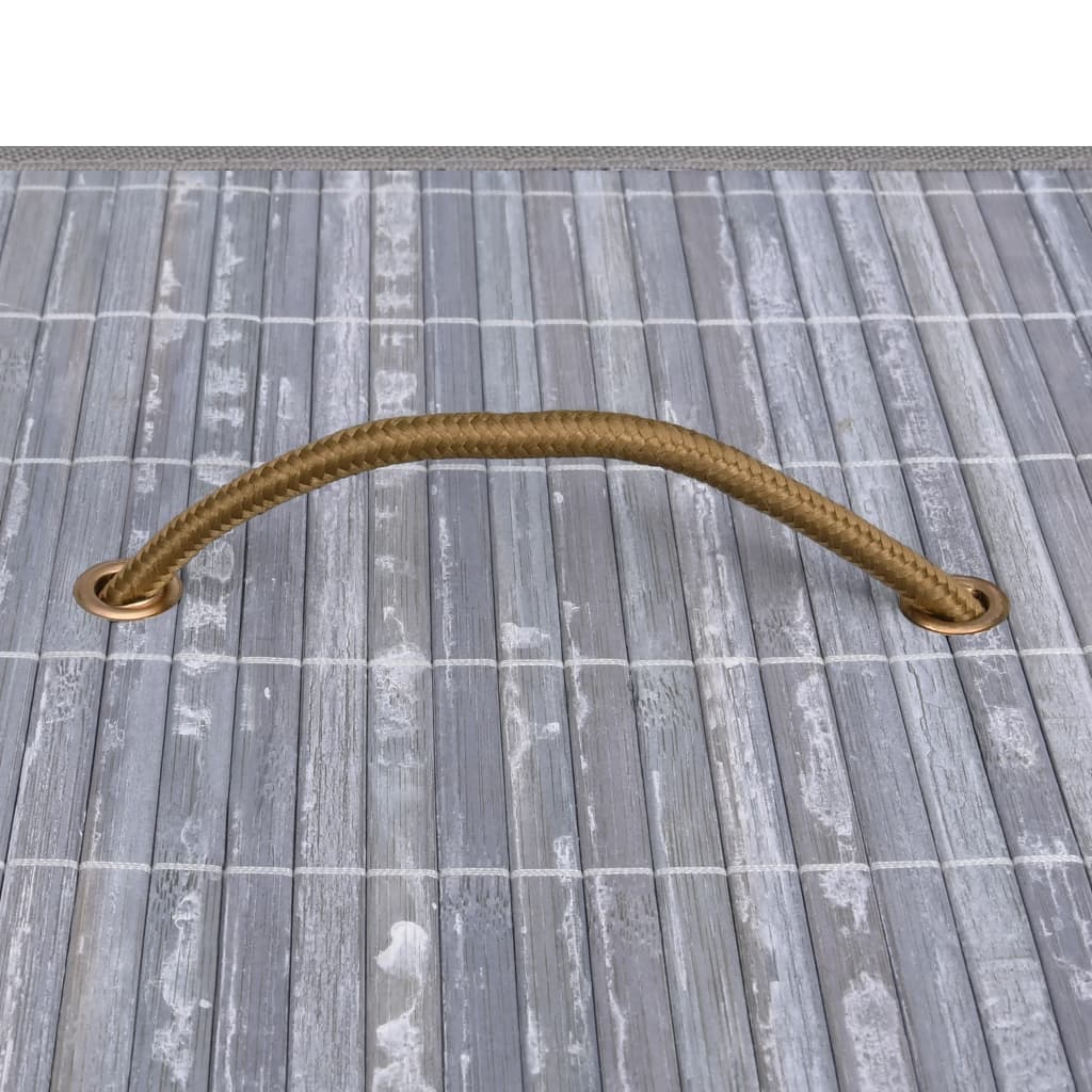 Laundry basket with space bamboo - grey, 40 x 30 x 60 cm, 1 - number 6.