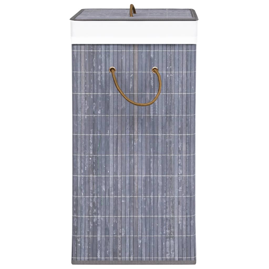 Laundry basket with space bamboo - grey, 40 x 30 x 60 cm, 1 - number 5.