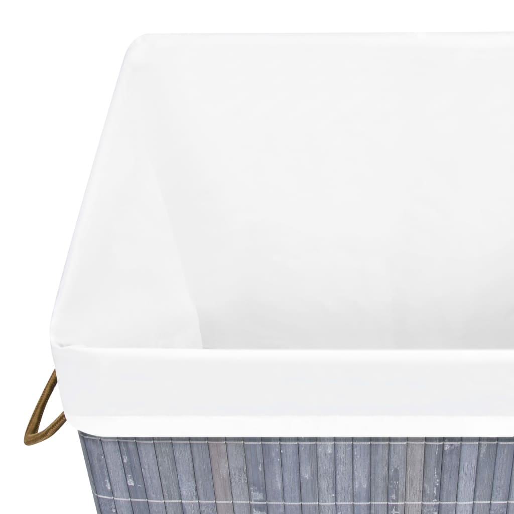 Laundry basket with space bamboo - grey, 40 x 30 x 60 cm, 1 - number 7.