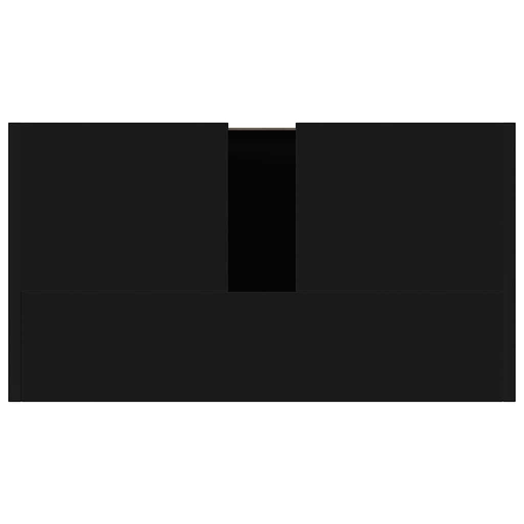 Szafka łazienkowa 60x33x61 cm drewno klejone - czarna, 1 - number 9.