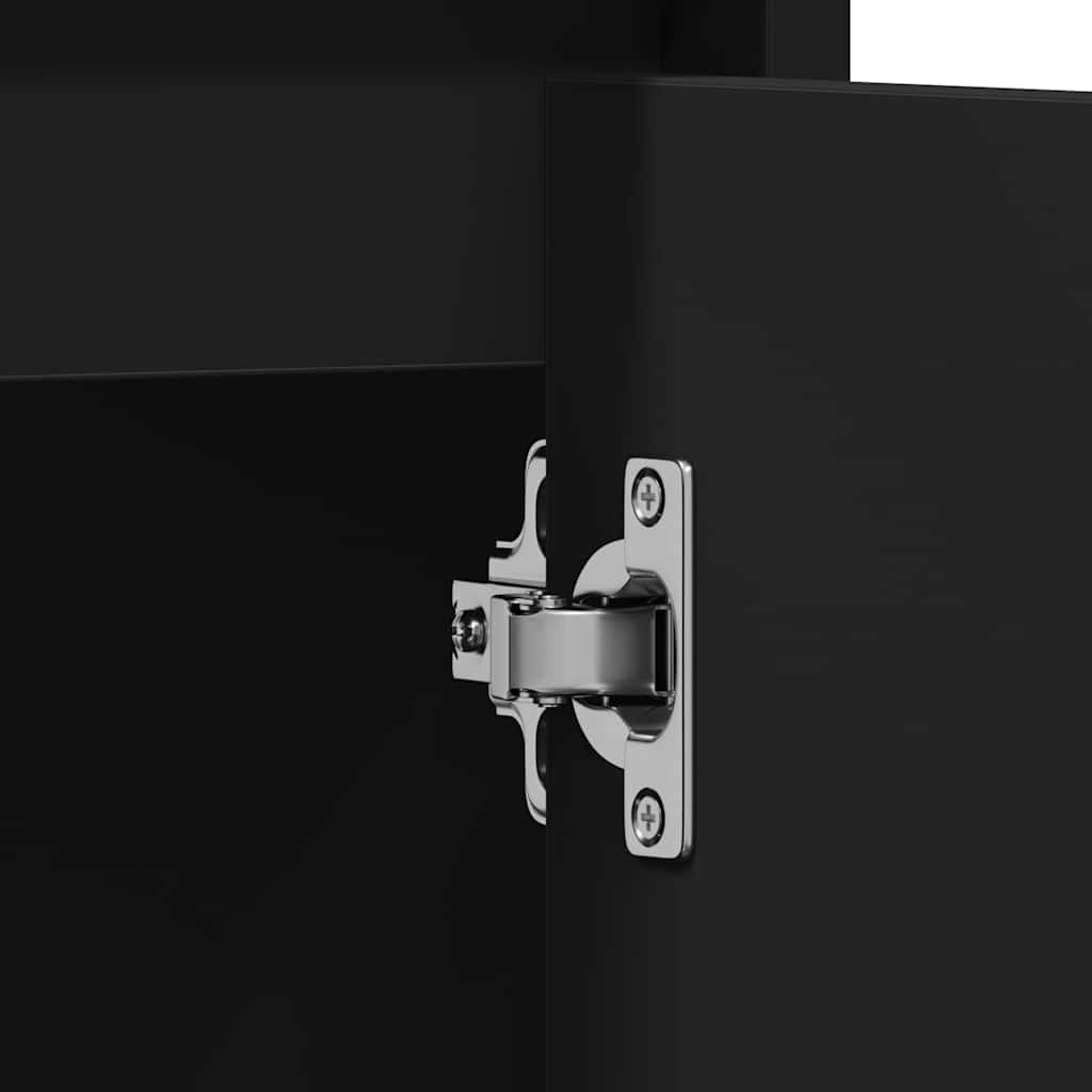 Szafka łazienkowa 60x33x61 cm drewno klejone - czarna, 1 - number 11.