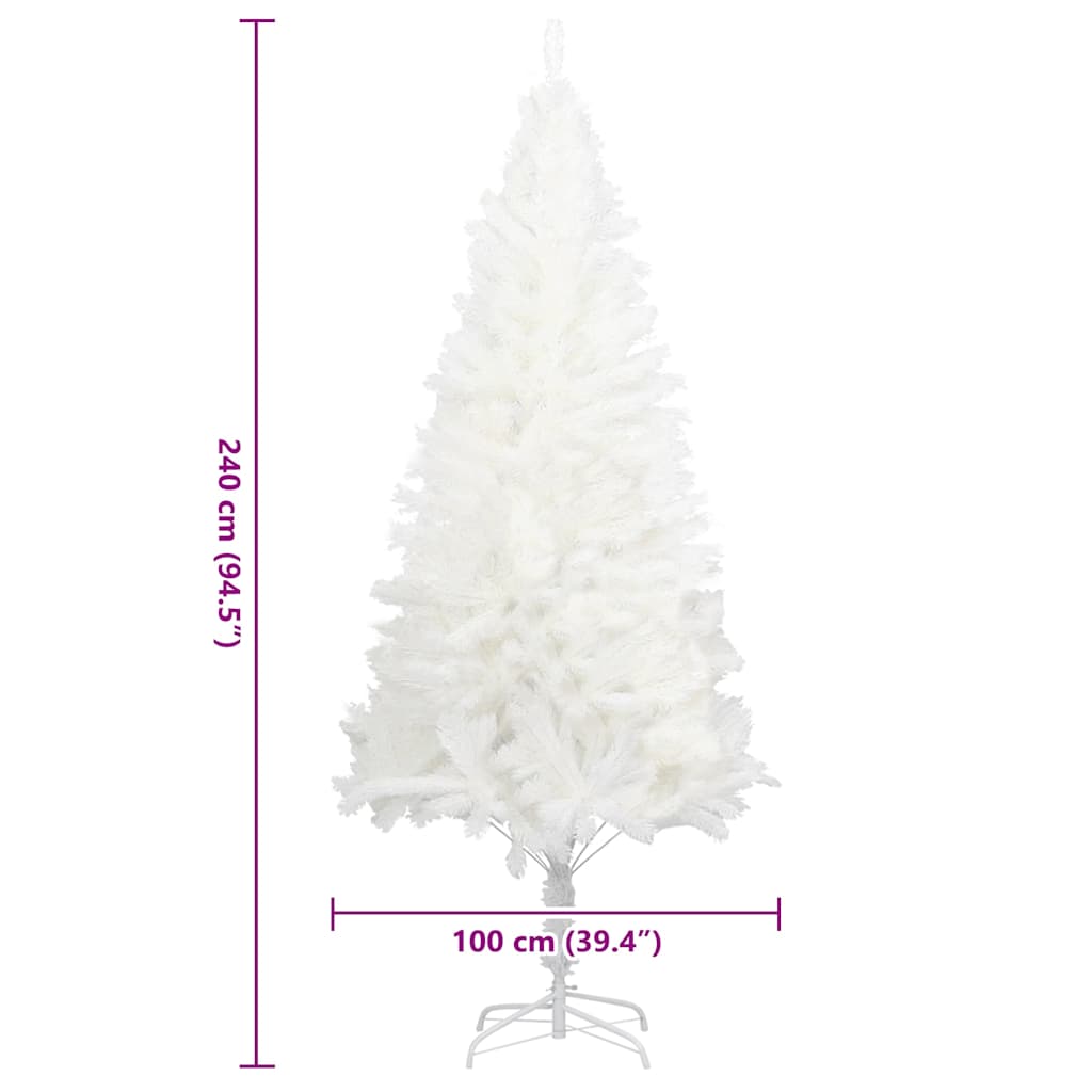 Sapin de noël artificiel avec aiguilles réalistes 240 cm - blanc, 240 x 100 cm, 1 - number 6.