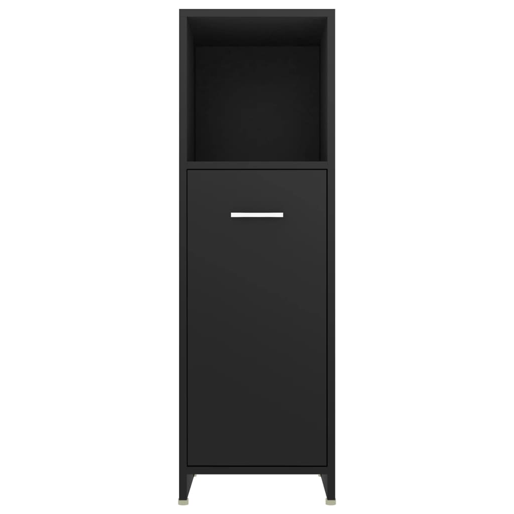 Bathroom cabinet 30x30x95 cm engineered wood - black, 1 - number 6.