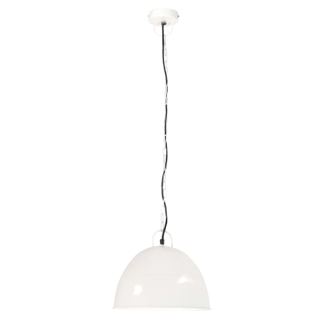 Industrial vintage hanging lamp 25 w round 31 cm e27 white - number 3.