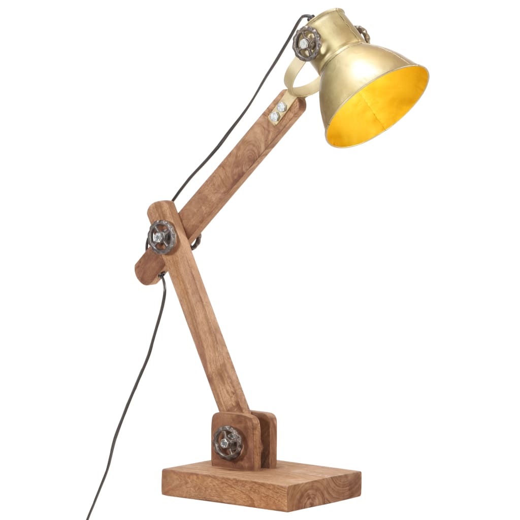 Lampe de bureau industrielle 58x18x90 cm e27 colore en laiton rond - number 1.