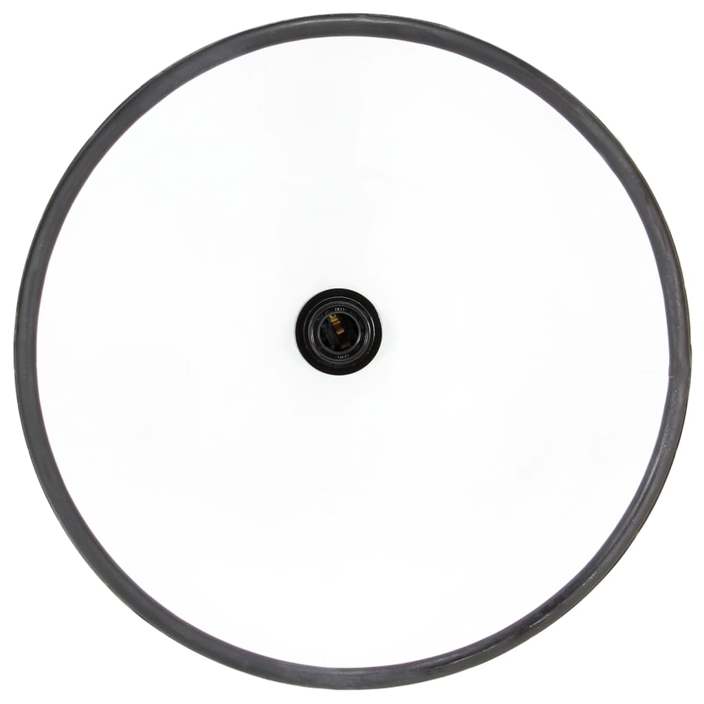 Lampe suspendue industrielle 25 w ronde 30 cm e27 noir mat - number 8.