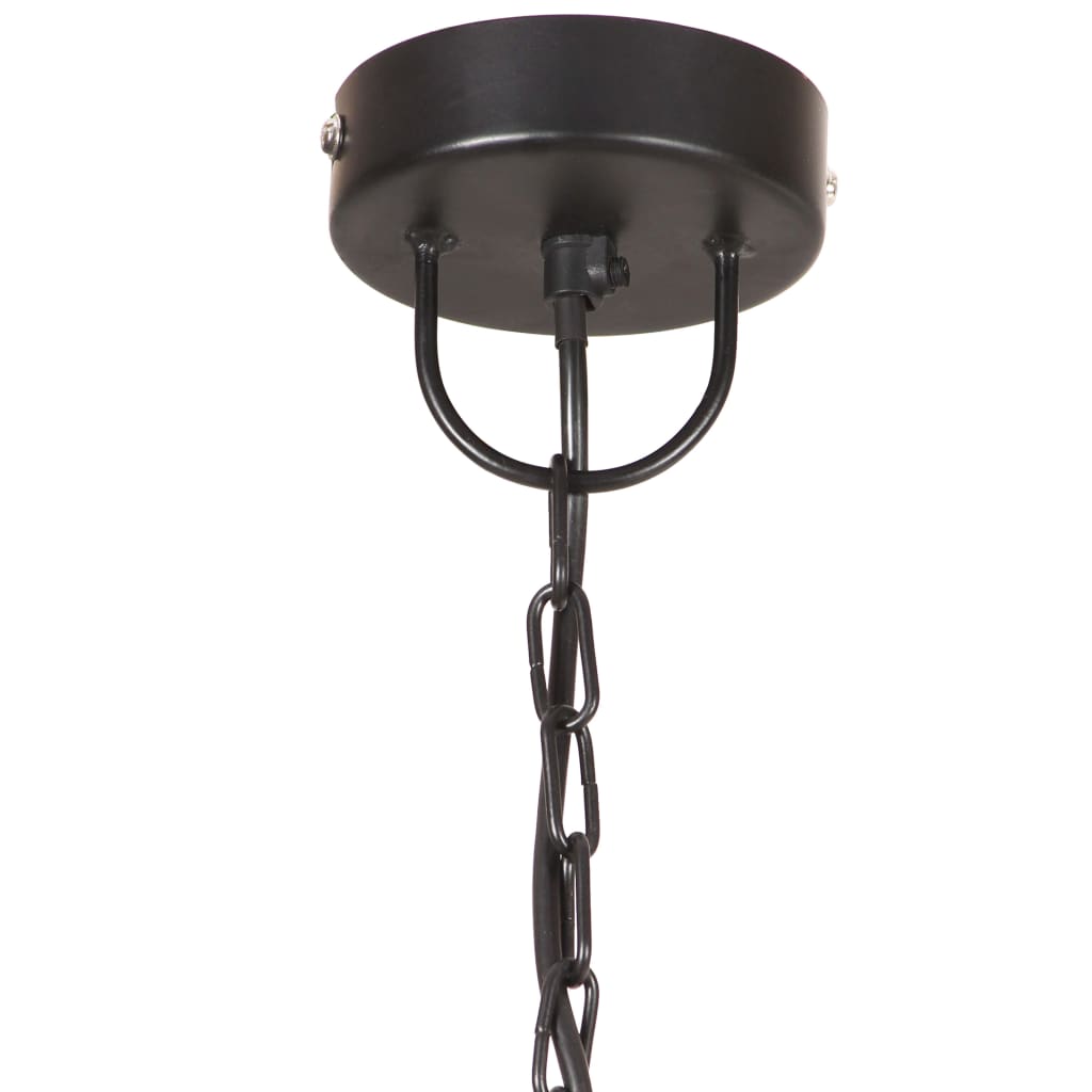 Lampe suspendue industrielle 25 w ronde 30 cm e27 noir mat - number 7.