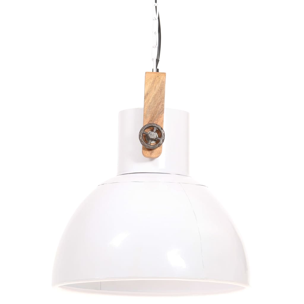 Lampe suspendue industrielle 25 w ronde 40 cm e27 blanche - number 4.