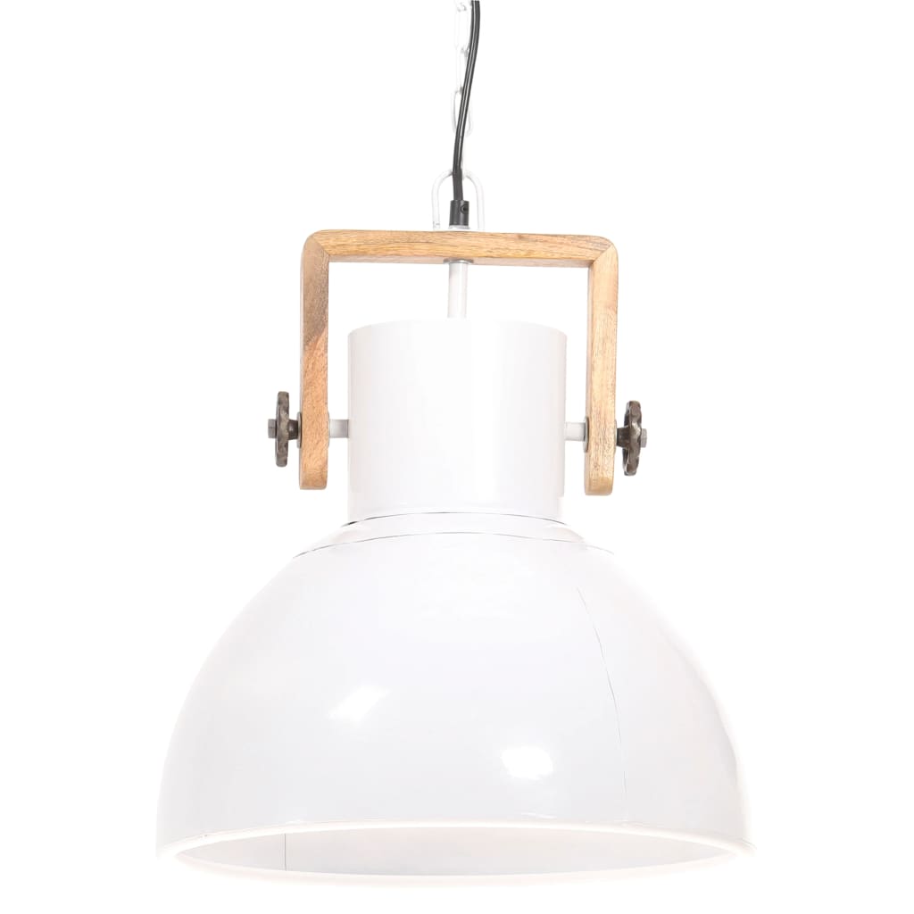 Lampe suspendue industrielle 25 w ronde 40 cm e27 blanche - number 3.