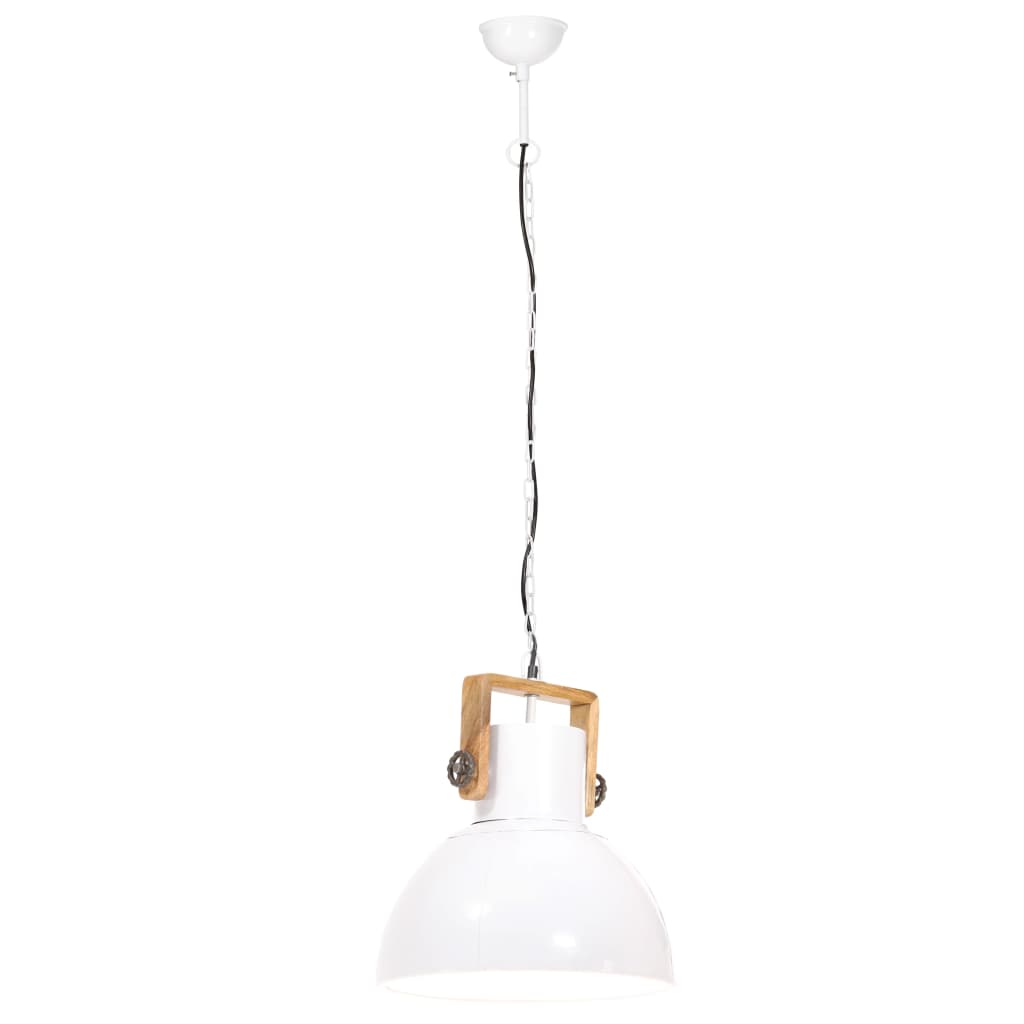 Lampe suspendue industrielle 25 w ronde 40 cm e27 blanche - number 6.