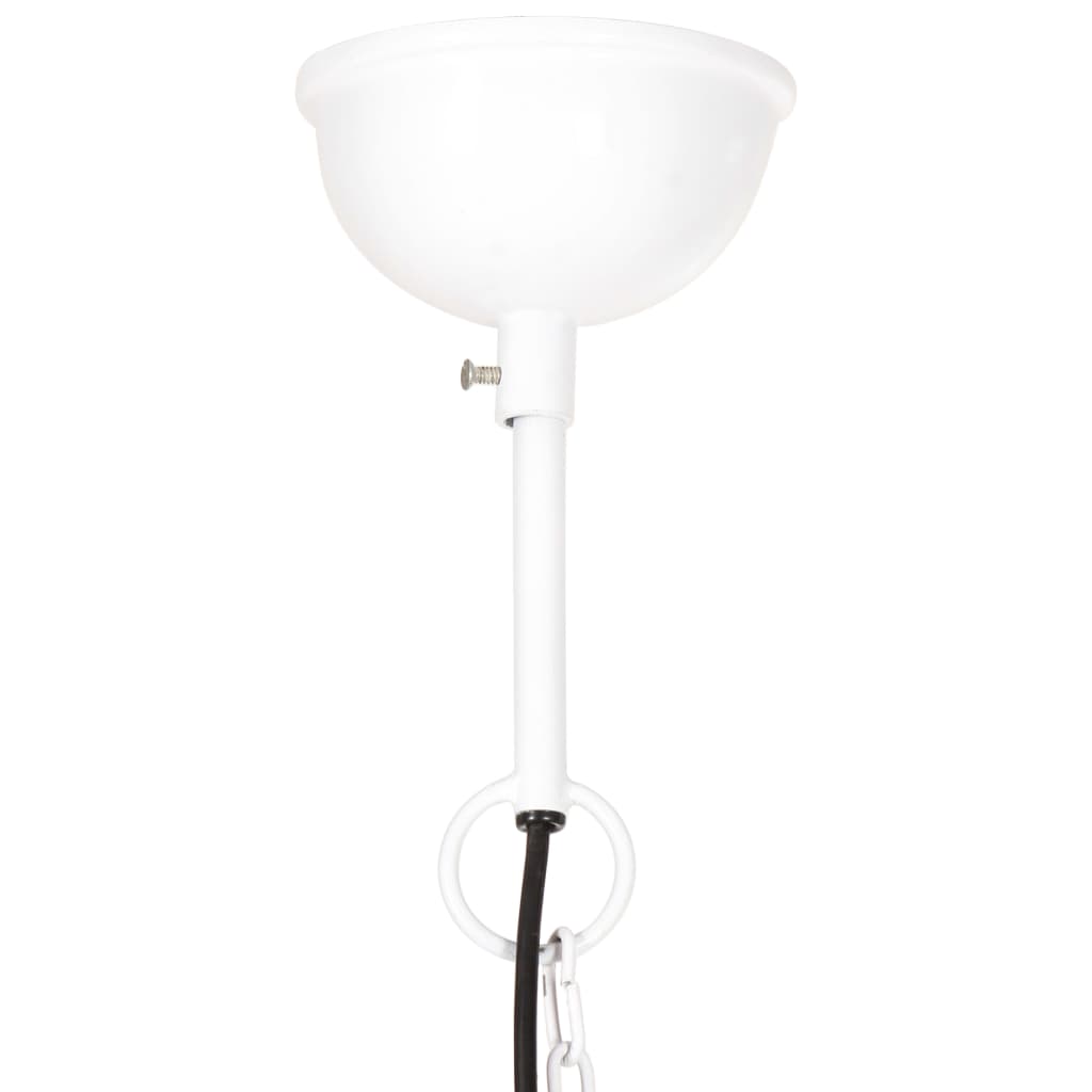 Lampe suspendue industrielle 25 w ronde 40 cm e27 blanche - number 7.