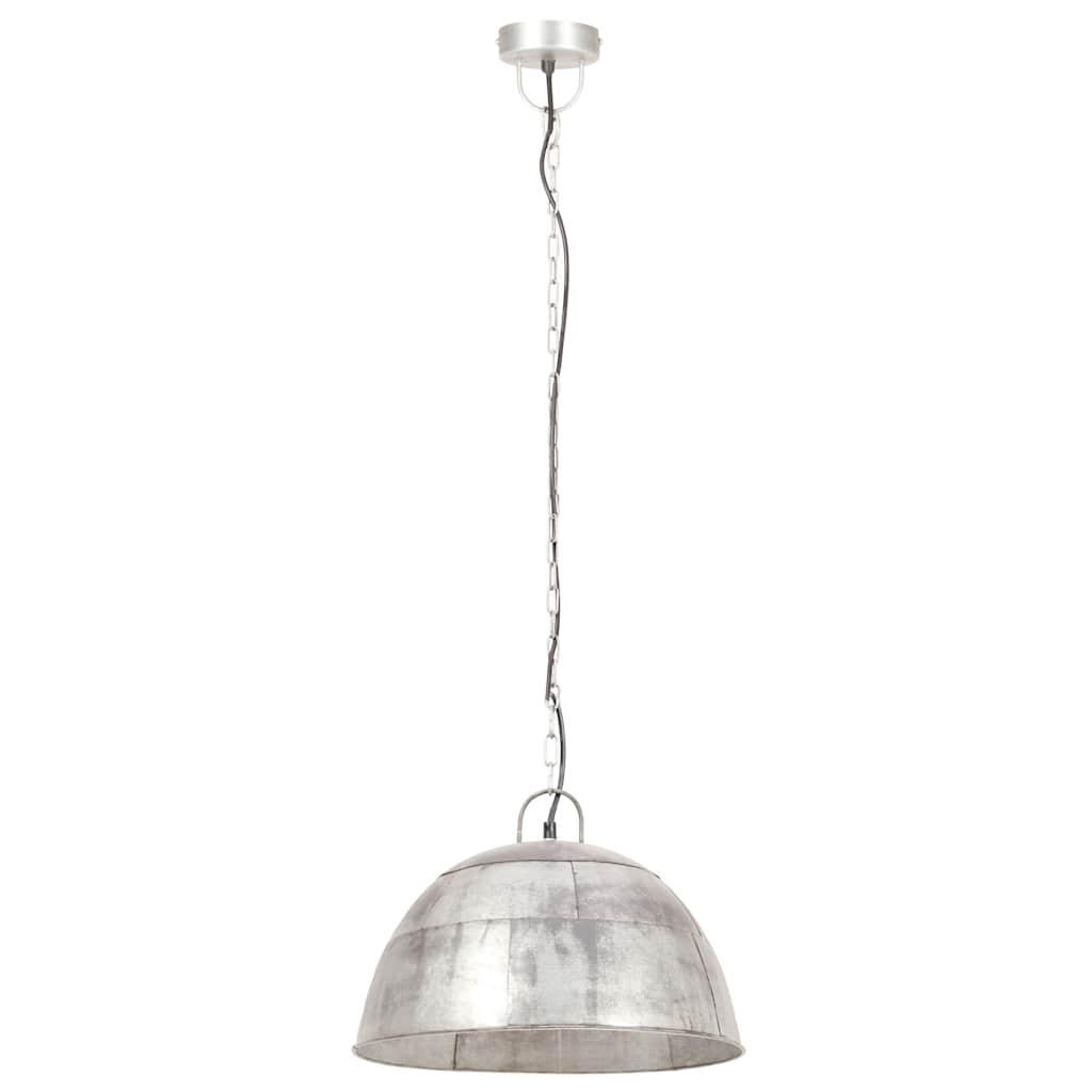 Lampe suspendue industrielle vintage 25 w ronde 41 cm e27 couleur argent - number 4.