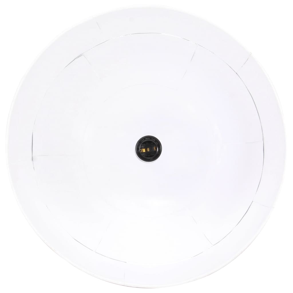 Industriel vintage hængelampe 25 w rund 41 cm e27 hvid - number 7.