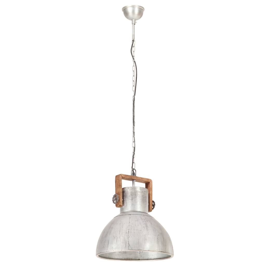 Lampe suspendue industrielle 25 w ronde 40 cm e27 couleur argent - number 3.
