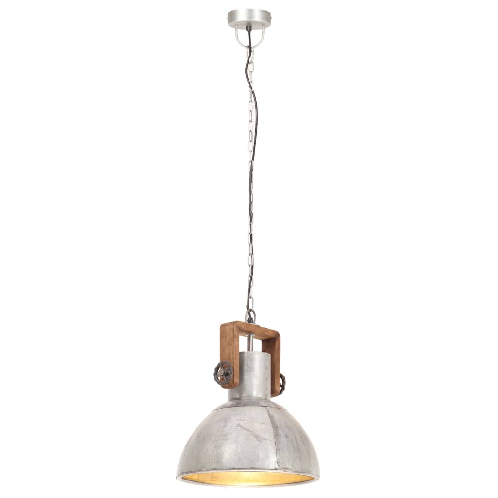 Lampe suspendue industrielle 25 w ronde 30 cm e27 couleur argent - number 3.