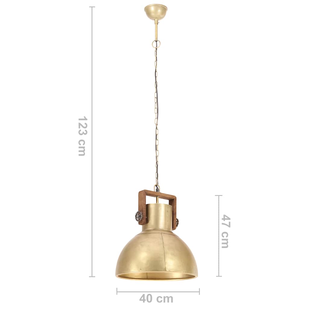 Industrial hanging lamp 25 w round 40 cm e27 brass-coloured - number 11.