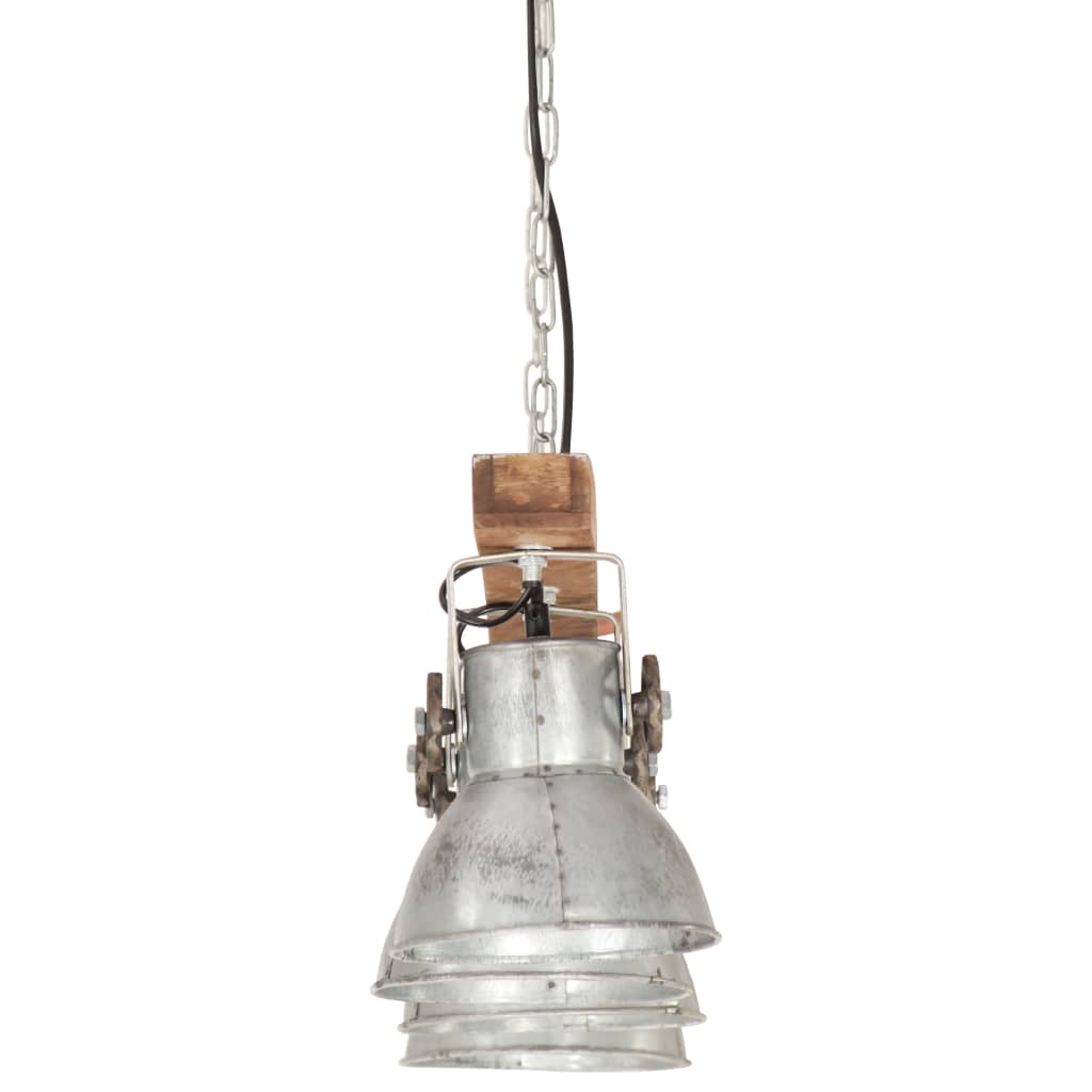 Industriel loftlampe e27 mangotræ sølvfarvet - number 5.