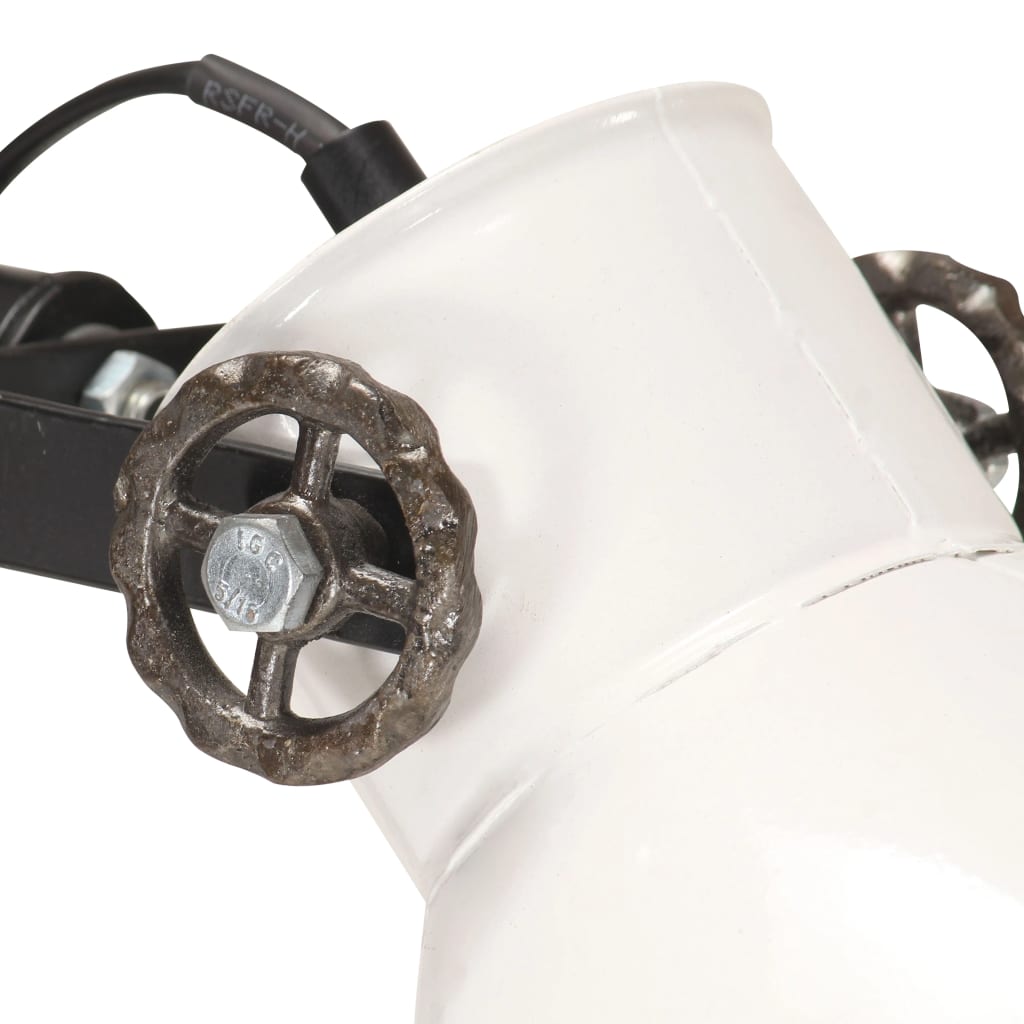 Gulvlampe med 2 lampeskærme e27 støbejern hvid - number 6.