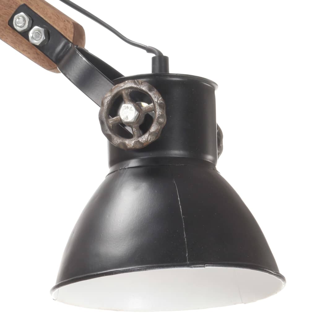 Lampe murale style industriel rond e27 noir - number 6.