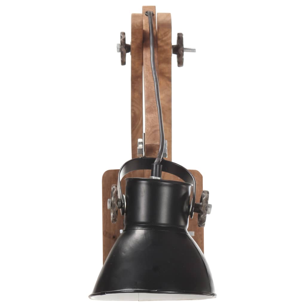 Lampe murale style industriel rond e27 noir - number 5.