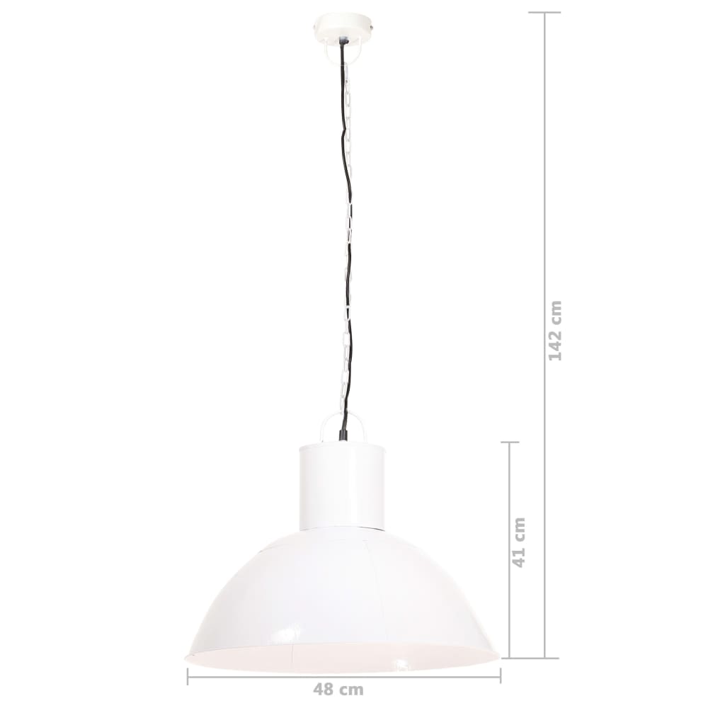 Lampe suspendue 25 w ronde 48 cm e27 blanche - number 9.